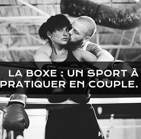 Couple qui s'entraine a la boxe